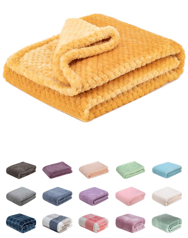 WONDER MIRACLE Fuzzy Blanket or Fluffy Blanket for Baby, Soft Warm Cozy Coral Fleece Toddler, Infant or Newborn Receiving Blanket for Crib, Stroller, Travel, Decorative (28Wx40L, XS-Banana) - Image 1
